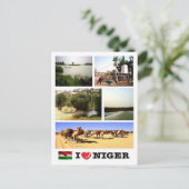 Niger - Wellenflagge - Postkarte (Stehend Vorderseite)