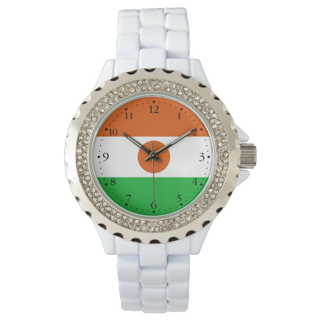 Nigerflagge Armbanduhr (Vorderseite)