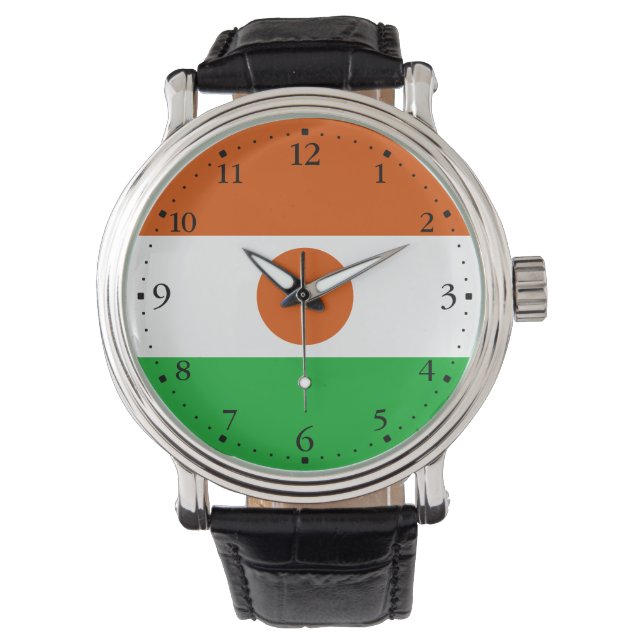 Nigerflagge Armbanduhr (Vorderseite)