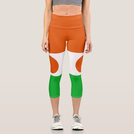 Nigerflagge Capri Leggings (Vorderseite)