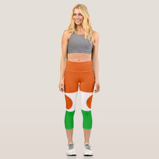 Nigerflagge Capri Leggings (Vorderseite)