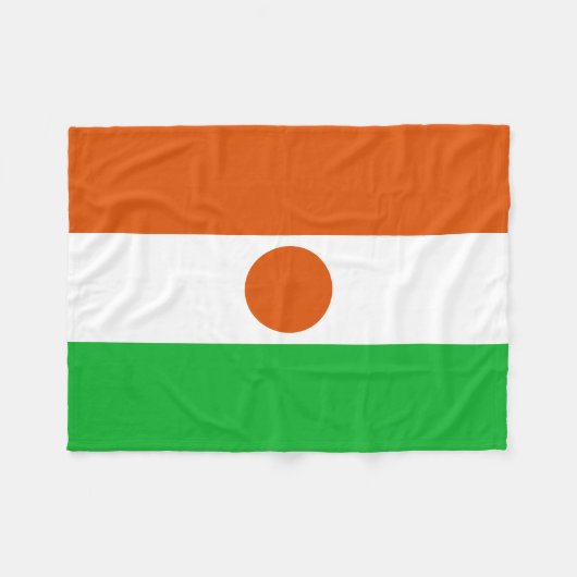 Nigerflagge Fleecedecke (Vorderseite (Horizontal))