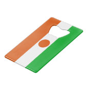 Nigerflagge Geldbeutel Flaschenöffner (Vorderseite Schrägansicht)