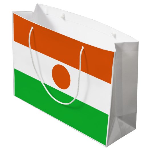 Nigerflagge Große Geschenktüte (Rückseite Schrägansicht)