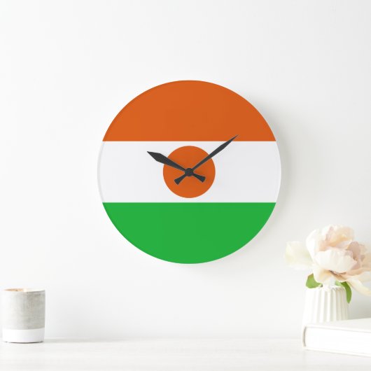 Nigerflagge Große Wanduhr (Zuhause)