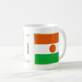 Nigerflagge + Karte Tasse (VorderseiteRechts)