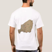 Nigerflagge + Karte + Text-T - Shirt (Rückseite)