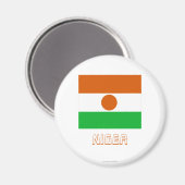 Nigerflagge mit Name Magnet (Vorderseite/Rückseite)