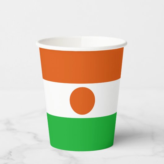 Nigerflagge Pappbecher (Links)