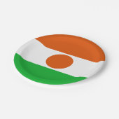 Nigerflagge Pappteller (Schrägansicht)