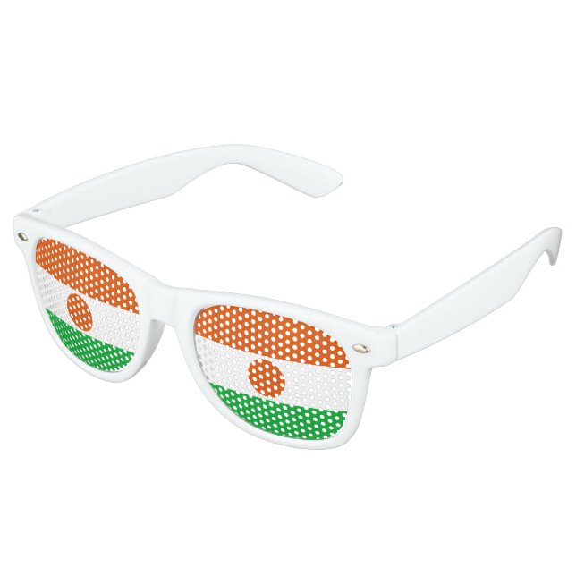 Nigerflagge Partybrille (Schrägansicht)