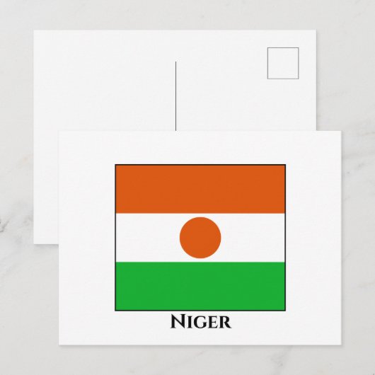 Nigerflagge Postkarte (Vorne/Hinten)