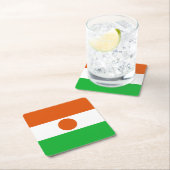 Nigerflagge Rechteckiger Pappuntersetzer (Vor Ort)