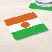 Nigerflagge Rechteckiger Pappuntersetzer (angewinkelt)