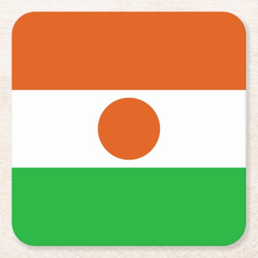 Nigerflagge Rechteckiger Pappuntersetzer (Vorderseite)