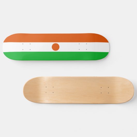 Nigerflagge Skateboard (Horizontal)