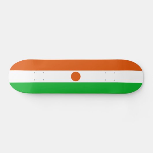Nigerflagge Skateboard (Horizontal)