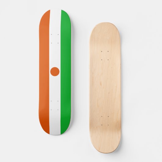 Nigerflagge Skateboard (Vorderseite)