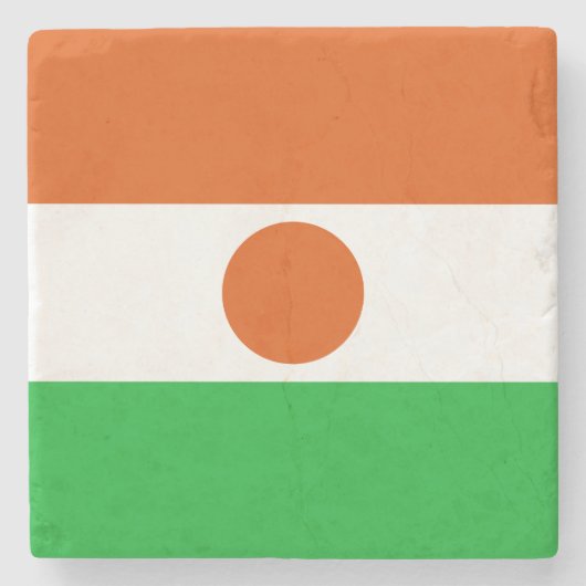 Nigerflagge Steinuntersetzer (Vorderseite)