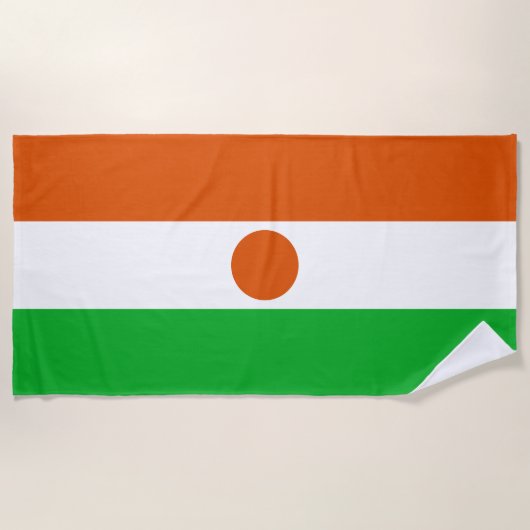 Nigerflagge Strandtuch (Vorderseite)