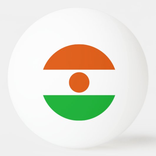 Nigerflagge Tischtennisball (Vorderseite)
