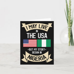 Nigeria American Flag USA nigerianische Roots Gesc Karte