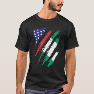 Nigeria American Ground Flag USA Patriot Heritage T-Shirt