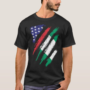 Nigeria American Ground Flag USA Patriot Heritage T-Shirt