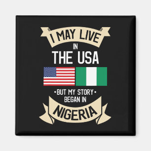 Nigeria Amerikanische Flagge USA Nigerianische Wur Magnet