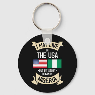 Nigeria Amerikanische Flagge USA Nigerianische Wur Schlüsselanhänger