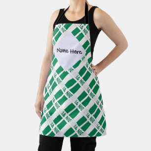 Nigeria and Nigerian Flag Tiled with Your Name Schürze