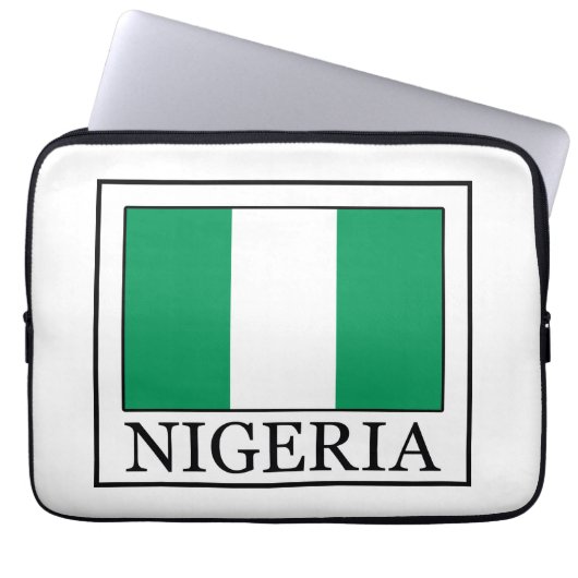 Nigeria-Ärmel Laptopschutzhülle (Vorderseite)
