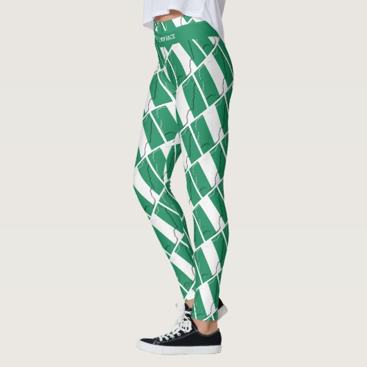 NIGERIA Benutzerdefinierter Text führt Ihr EIGENES Leggings (Links)