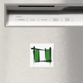 Nigeria Brush Flag Magnet (In Situ (Geschirrspüler))