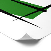 Nigeria Brush Flag Poster (Ecke)