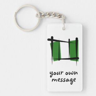 Nigeria-Bürsten-Flagge Schlüsselanhänger