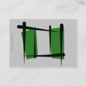 Nigeria-Bürsten-Flagge Visitenkarte (Rückseite)