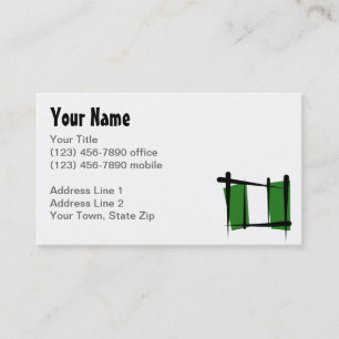 Nigeria-Bürsten-Flagge Visitenkarte