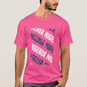 Nigeria Camo-Muster Lila-Tarnung T-Shirt