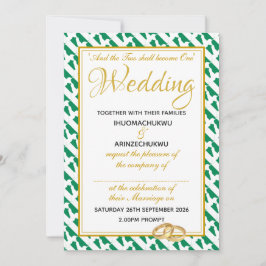 NIGERIA Christliche Schrift Naija Wedding Einladung