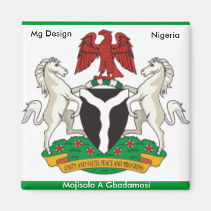 Nigeria_coa, Nigeria Westafrika,… - Besonders Magnet