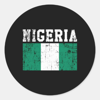 Nigeria faht nigerianische Wurzeln Runder Aufkleber