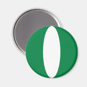Nigeria Fisheye Flag Magnet (Vorderseite/Rückseite)