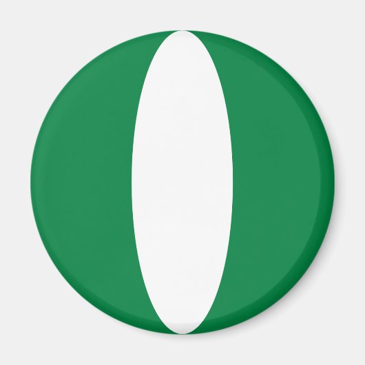 Nigeria Fisheye Flag Magnet (Vorne)