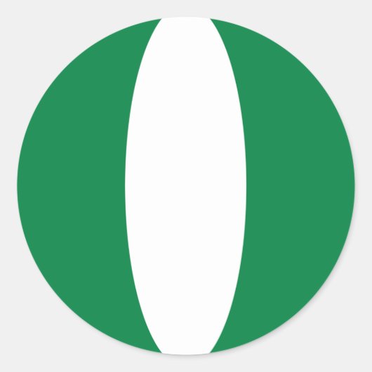 Nigeria Fisheye Flag Sticker (Vorderseite)