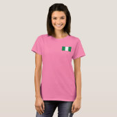 Nigeria Flag and Map dk T - Shirt (Vorne ganz)