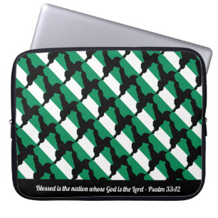 NIGERIA FLAG Anpassbare Schrift Laptopschutzhülle