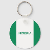 Nigeria Flag Button Schlüsselanhänger (Vorderseite)