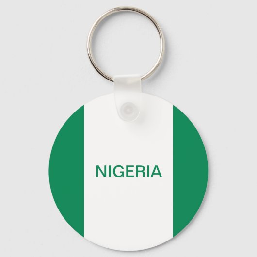 Nigeria Flag Button Schlüsselanhänger (Vorderseite)