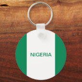 Nigeria Flag Button Schlüsselanhänger (Vorderseite)
